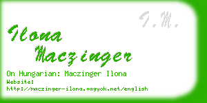 ilona maczinger business card